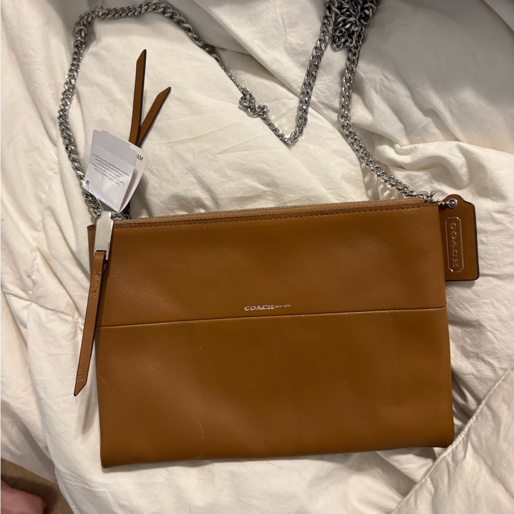 Coach Tan Leather Crossbody Bag